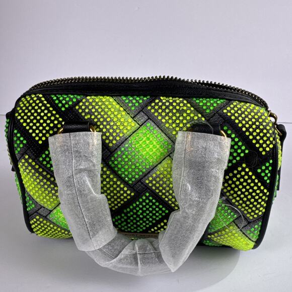 Kurt Geiger Neon Yellow Kensington Leather Inner Pockets Travel Crossbody Bag - Picture 5 of 9